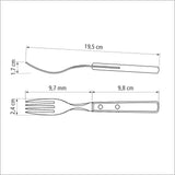 Tramontina 14 pièces ensemble de couverts de gril en acier inoxydable couverts à steak ensemble de gril cuisine Naty Shop