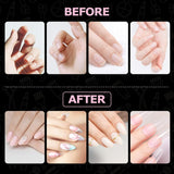 Types d'ongles, 500 pièces de faux ongles artificiels en acrylique avec boîte de rangement pour salons de manucure et bricolage à domicile, 10 tailles