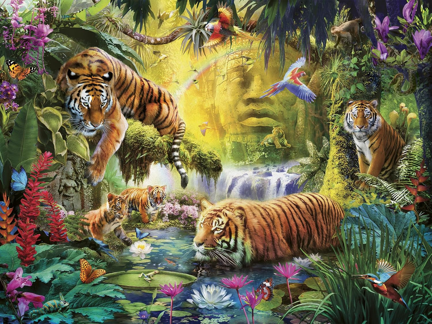 Ravensburger Puzzle 12000696 - Idylle au bord de l'eau - Puzzle de 1500 pièces pour adultes et enfants de plus de 14 ans, puzzle à motif de tigre Puzzle Naty Shop Nouveau design