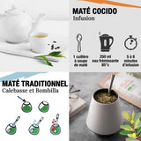 ORIGEENS BIO YERBA MATE À LA MENTHE ET CITRON 200 G - Fraîcheur I Yerba Mate Bio non torréfiée, feuilles, sans tiges ni poussière