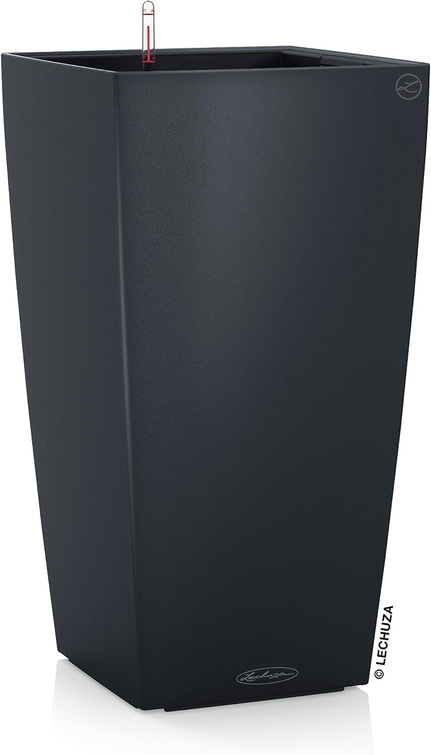 LECHUZA CUBICO Couleur 30 gris ardoise 13138, 29,5x29,5x56,5 cm