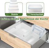 YASHE Pot de Conservation des Aliments avec Couvercle, Ensemble de 12 Pots de Conservation en Plastique, sans BPA, 100 % étanches, empilables et Transparentes, boîtes de Conservation des Aliments Naty Shop