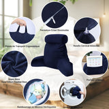 Oreiller de lecture ergonomique INFANZIA avec accoudoirs, support dorsal, bleu marine