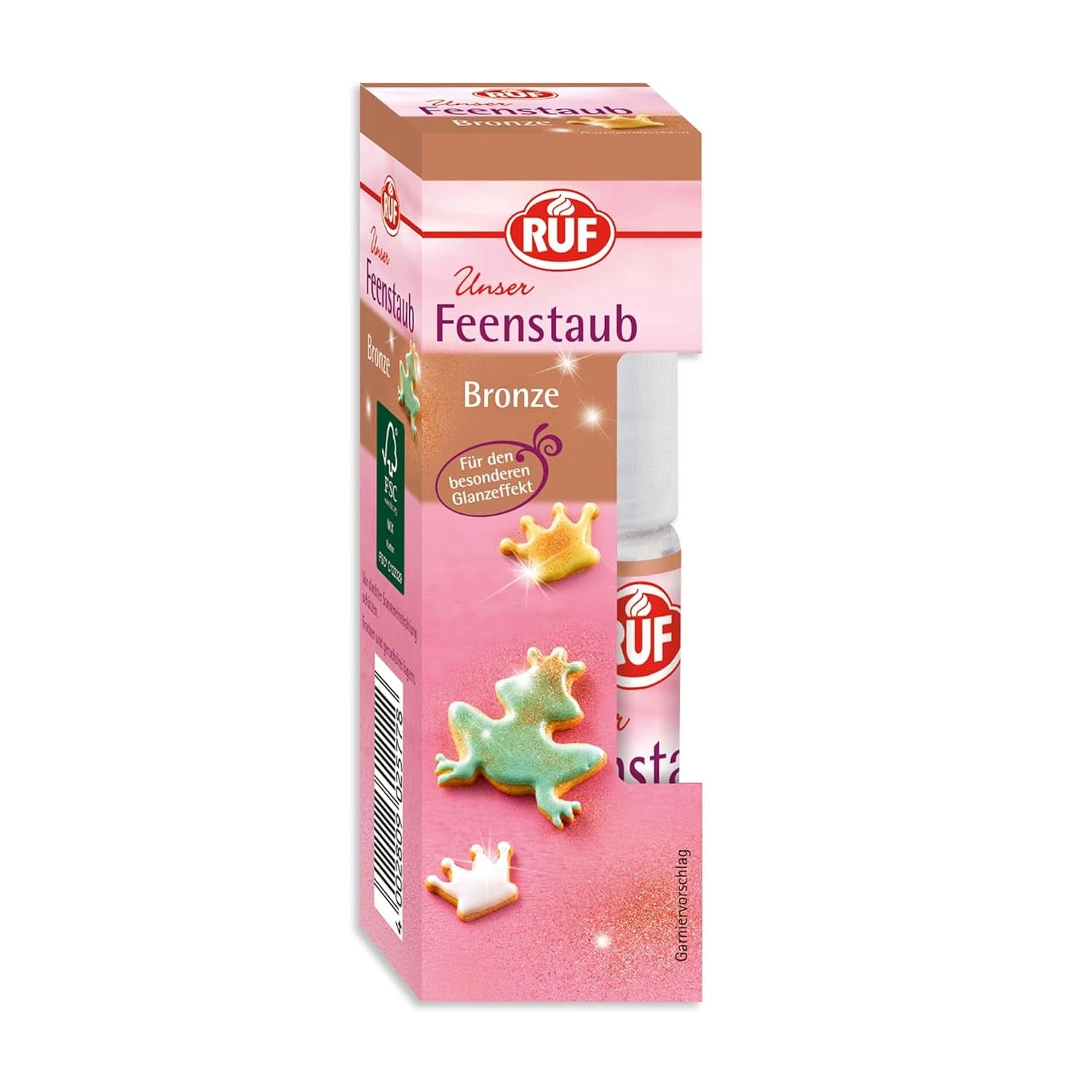 RUF Fairy Dust Poussière comestible à paillettes dans un flacon pulvérisateur à pompe 10 grammes Sprinkles Naty Shop Bronze 10 grammes