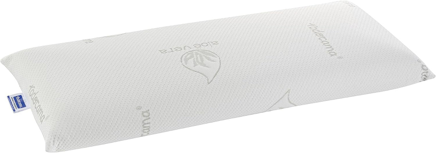 Todocama - Oreiller à mémoire de forme, aloe vera, 2 pièces, 70 cm, blanc Oreillers standards Naty Shop