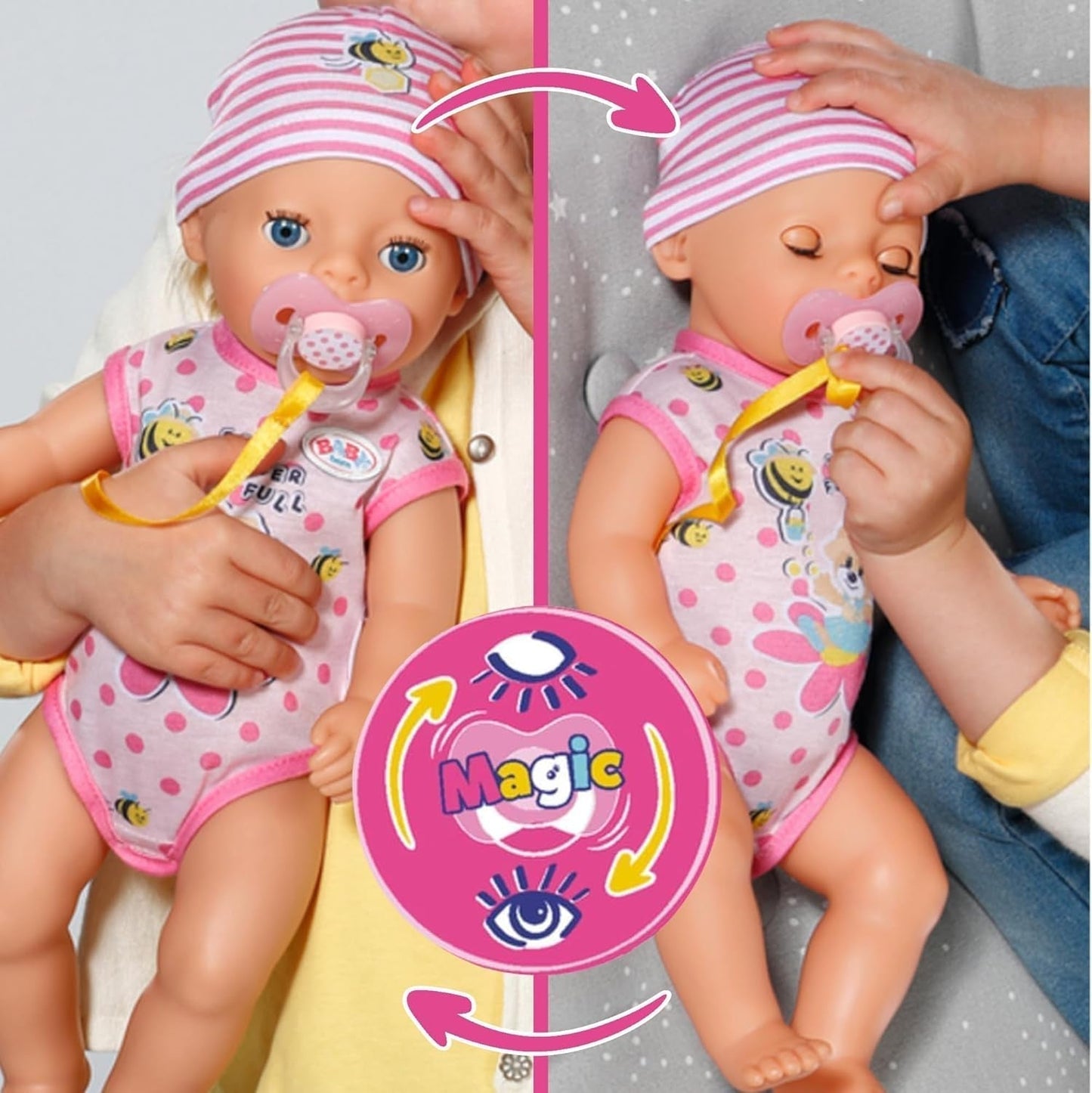 BABY Born Lena (Little Baby Girl) 36Cm, poupée 7 fonctions pour enfant à partir de 1 an, fonctionne sans pile, grande poupée 36cm Dolls Naty Shop