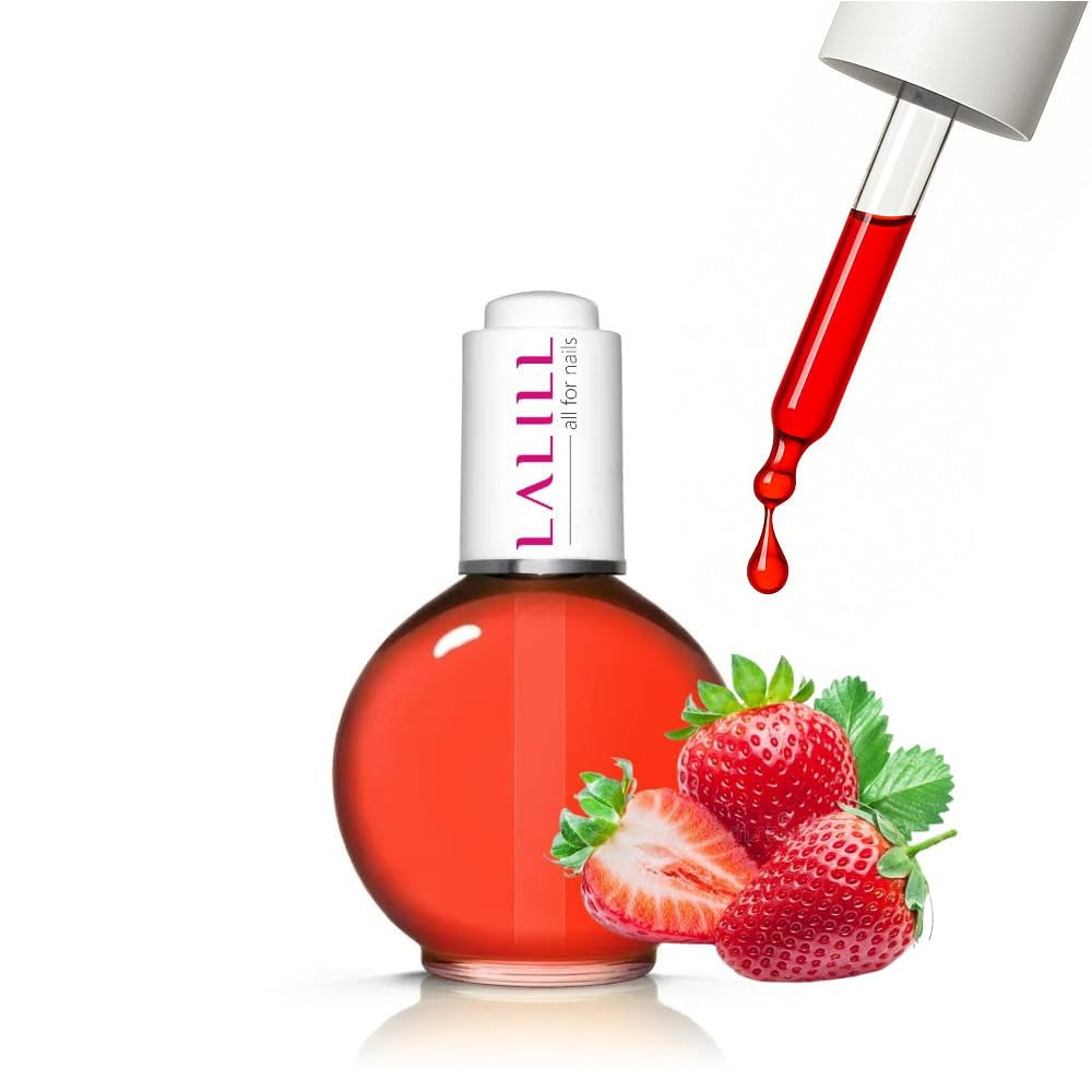 LALILL Nail Cuticle Oil 75Ml - Himbeere Nagelpflegeöl - Nagelöl Pflege Für Nägel Nagelhaut - SPA Maniküre Naildesign Hände - Vegan - Avec Pipette