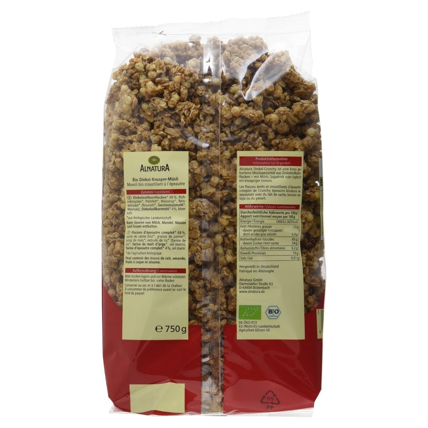 Orge croquant biologique, paquet de 3 (3 x 750 g)