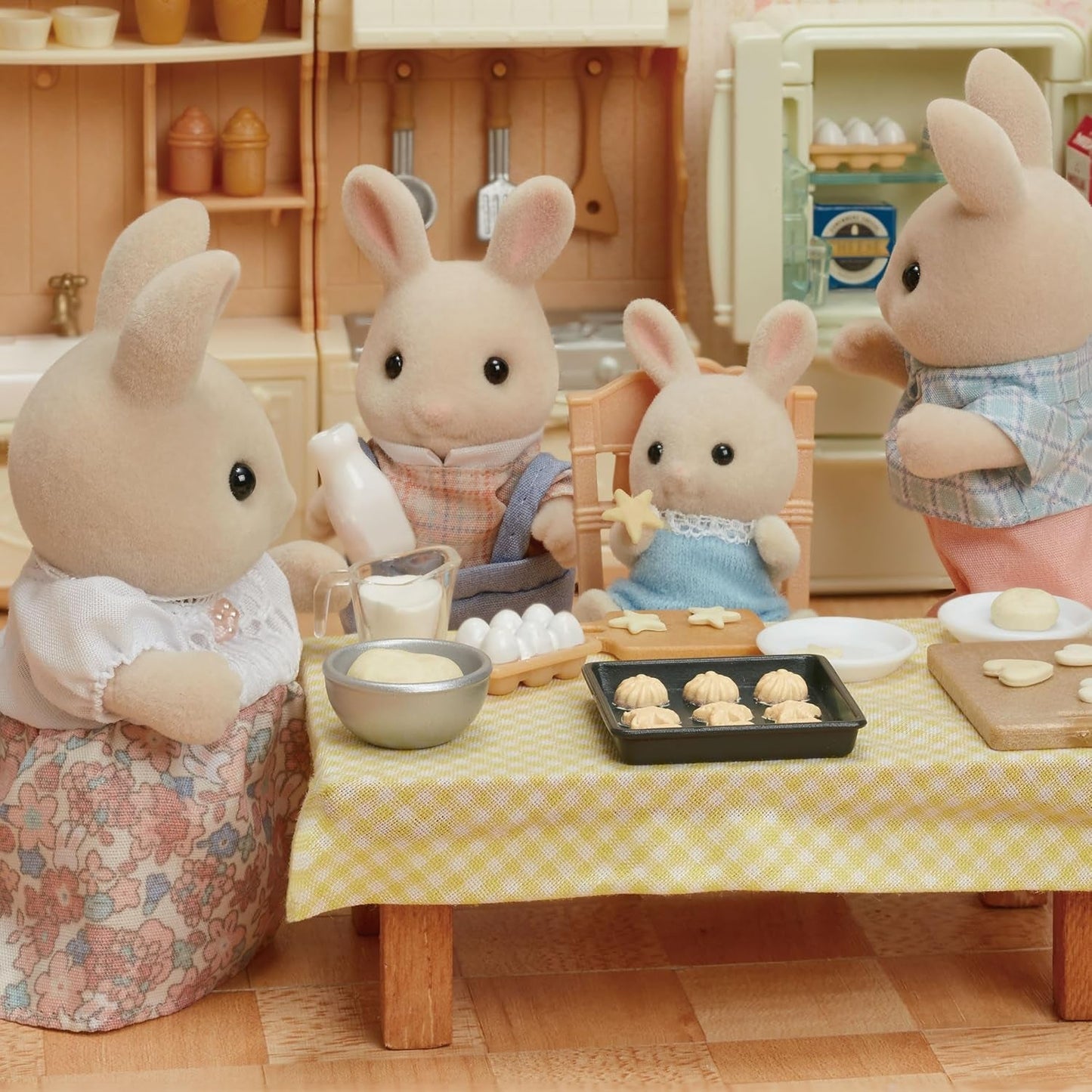Sylvanian Families L5706 Famille Lapin Lait - Figurines de maison de poupée Naty Shop Dolls