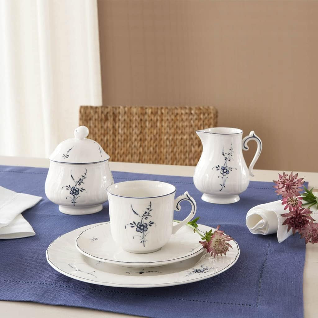 Villeroy & Boch Vieux Luxembourg Tasse à lait, 300 ml, Porcelaine Premium, Blanc/Bleu, 1023410760, Multicolore