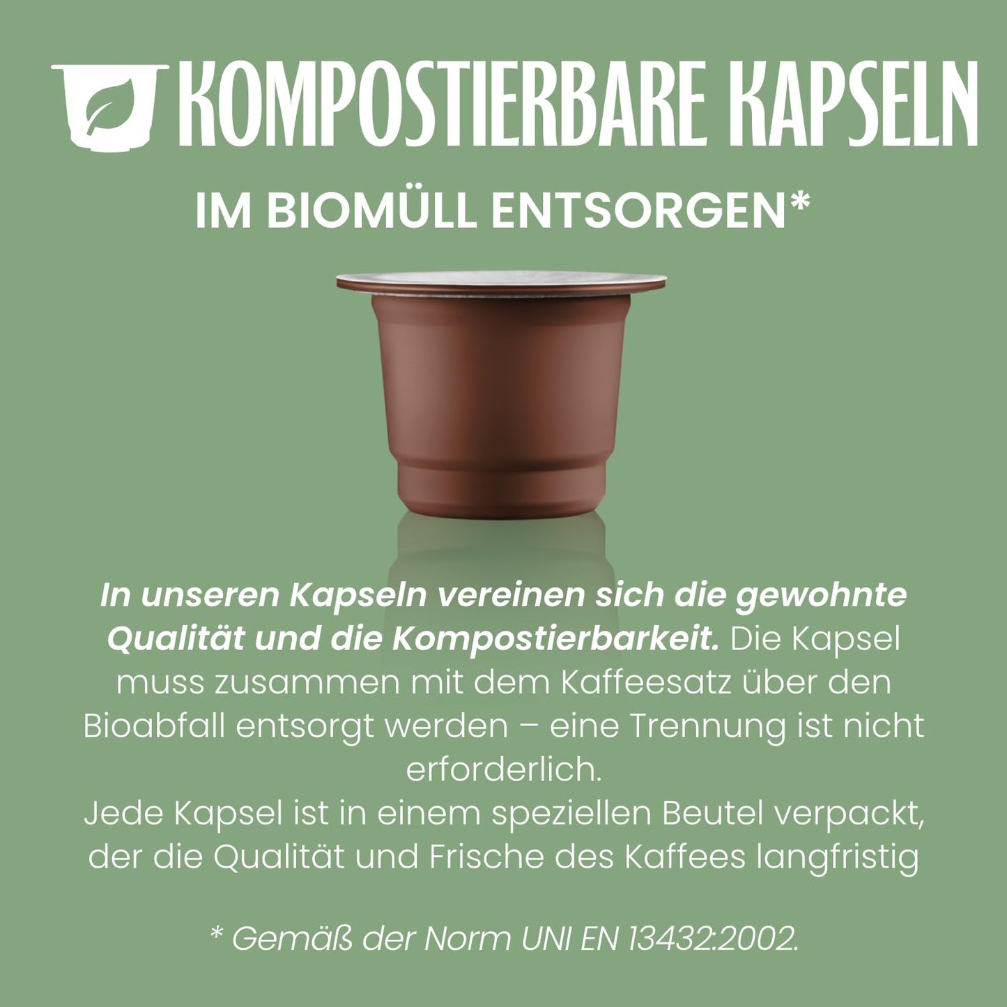 Caffè Vergnano 1882 - Èspresso Kompostierbare Kaffeekapseln , Compatible Avec Nespresso, Intenso (Intenso) - Packung Enthält 100 Kapseln