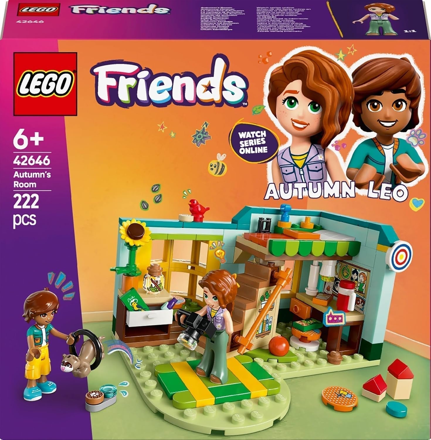 LEGO Friends Autumn's Room Ensemble de jeu et de construction pour un jeu de rôle créatif, set pour filles à partir de 6 ans avec 2 figurines et une figurine de furet, jouet éducatif 42646 Jeux de construction Besuche den LEGO-Store