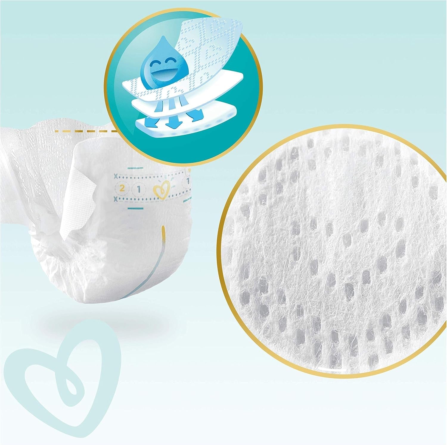 Couches Pampers Premium Protection New Baby, taille 1 (nouveau-né), 22 pièces