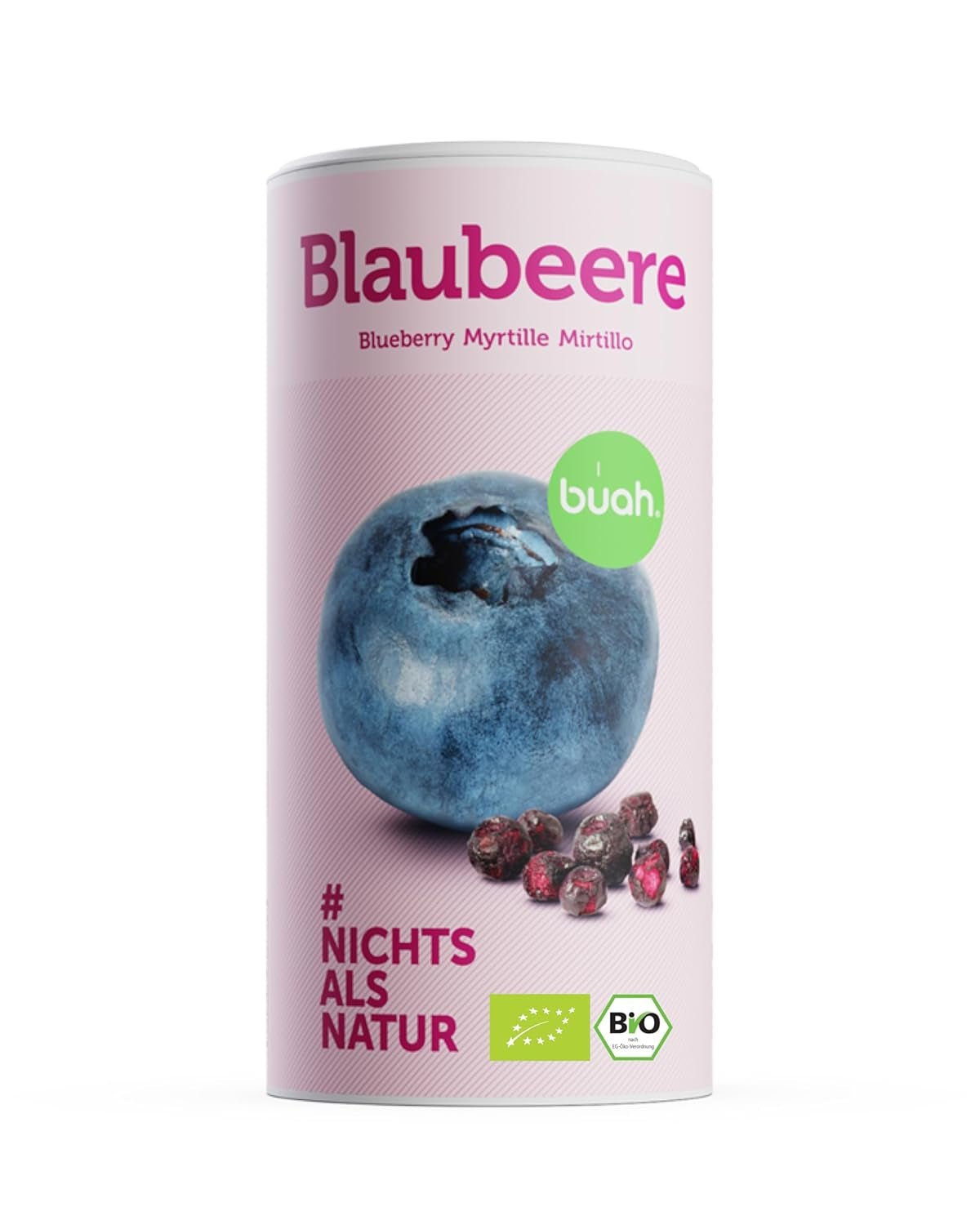 Myrtilles biologiques lyophilisées BUAH® | Myrtilles biologiques lyophilisées sans sucre ajouté | 100% fruits lyophilisés (végétalien, sans gluten, sans lactose) | Snack idéal (140g) Produits déshydratés Naty Shop Titre par défaut