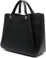Armani Exchange Essential for Women, Wave, Silver Imprimé Logo Shopping L Femme Sacs Naty Shop