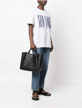 Armani Exchange Essential for Women, Wave, Silver Imprimé Logo Shopping L Femme Sacs Naty Shop
