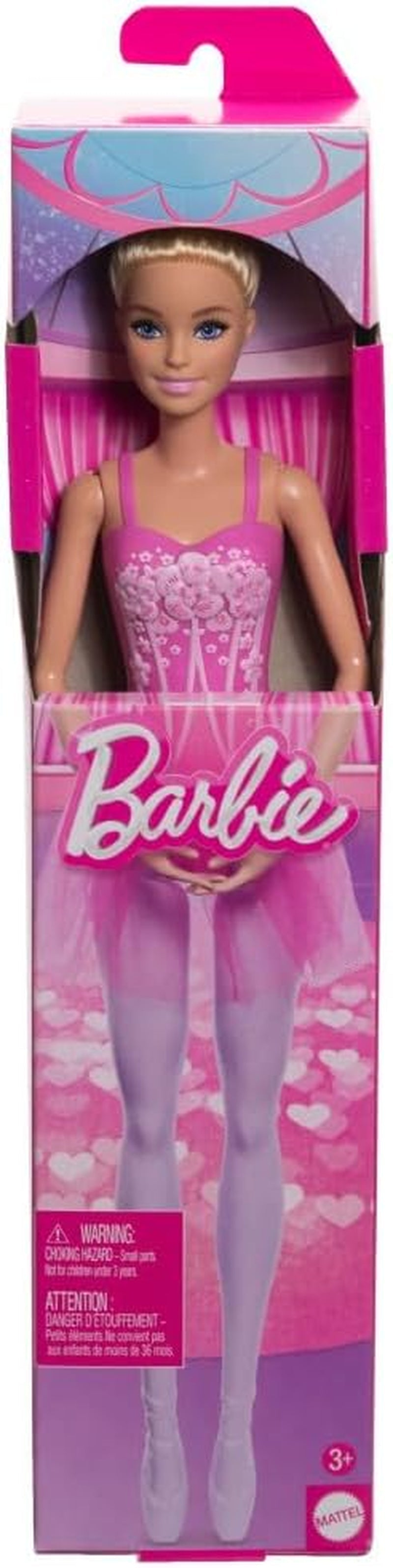 Poupée Barbie Ballerine Blonde Mode en Tutu Lilas Détachable avec Bras de Ballet et Chaussures Pointues HRG34