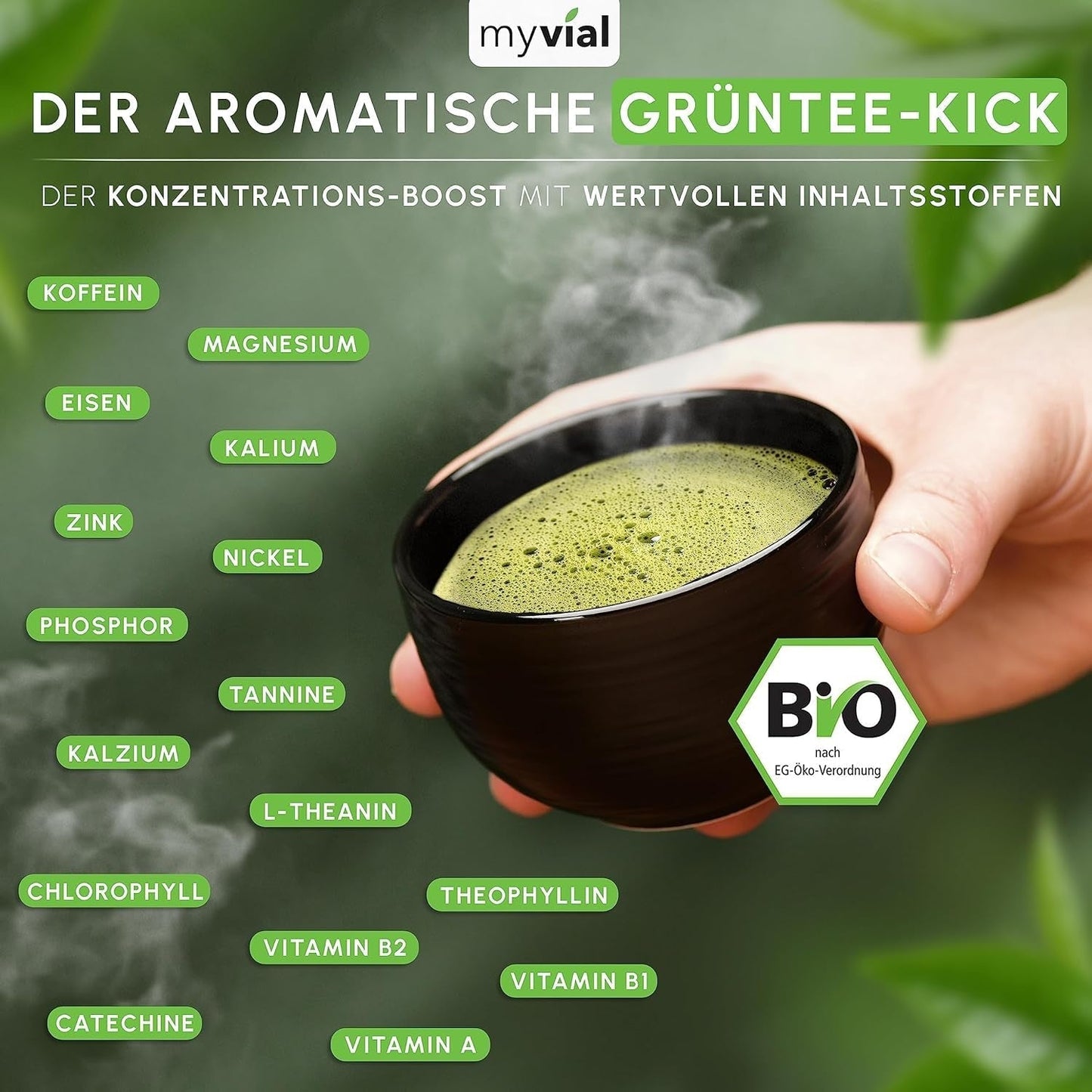 Thé Matcha biologique en poudre de qualité supérieure 100 g de thé vert de la plus haute qualité du Japon Kagoshima – Parfait pour les smoothies Matcha Latte Thé vert japonais végétalien sans additifs emballage sans plastique