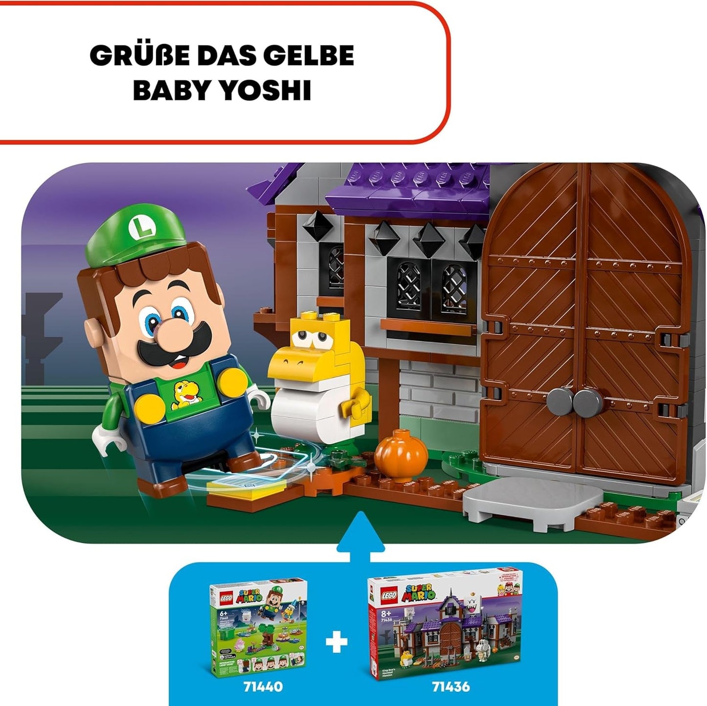 LEGO Super Mario King La maison hantée de Buu Huu Maison hantée pour enfants Ensemble de collection Nintendo avec bébé Yoshi Cadeau pour garçons, filles et joueurs à partir de 8 ans 71436 Ensembles de construction Besuche den LEGO-Store