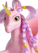 Simba 109480092 - Mia and Me Unicorn Kyara, avec ailes mobiles, pinces à cheveux et brosse coiffante, 20 cm, à partir de 3 ans, rose Naty Shop Dolls