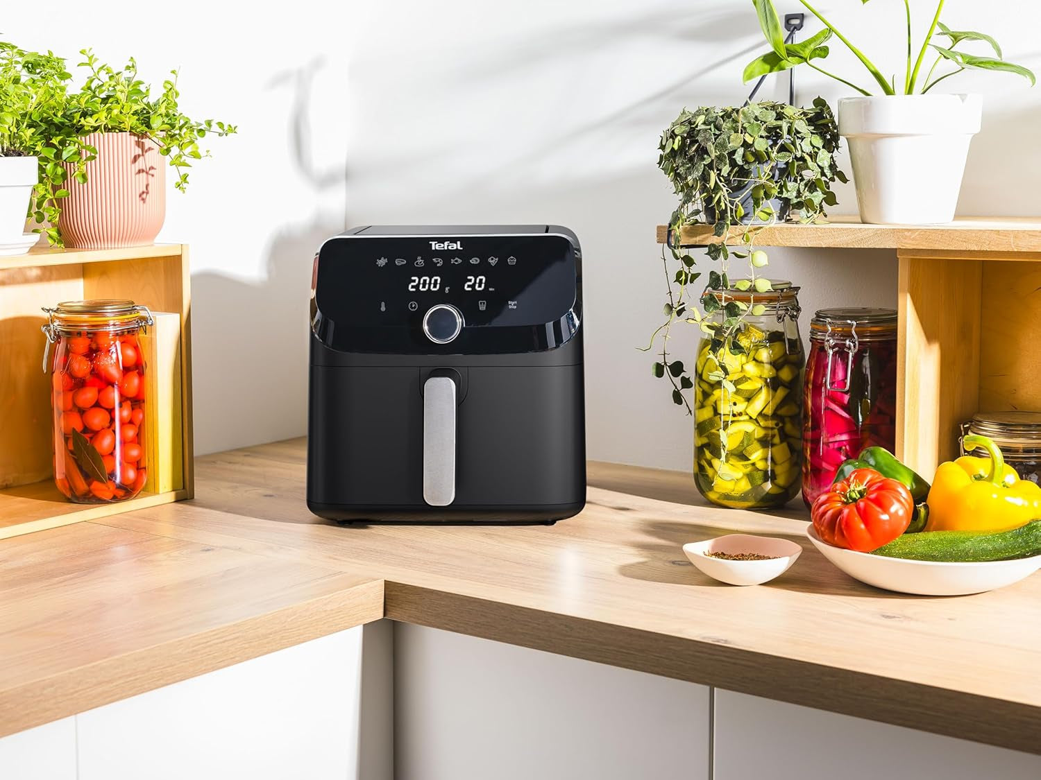 Friteuse à air chaud Tefal Easy Fry Mega, capacité de 7,5 litres, jusqu'à 8 personnes, EY8558E0 Électroménager Naty Shop