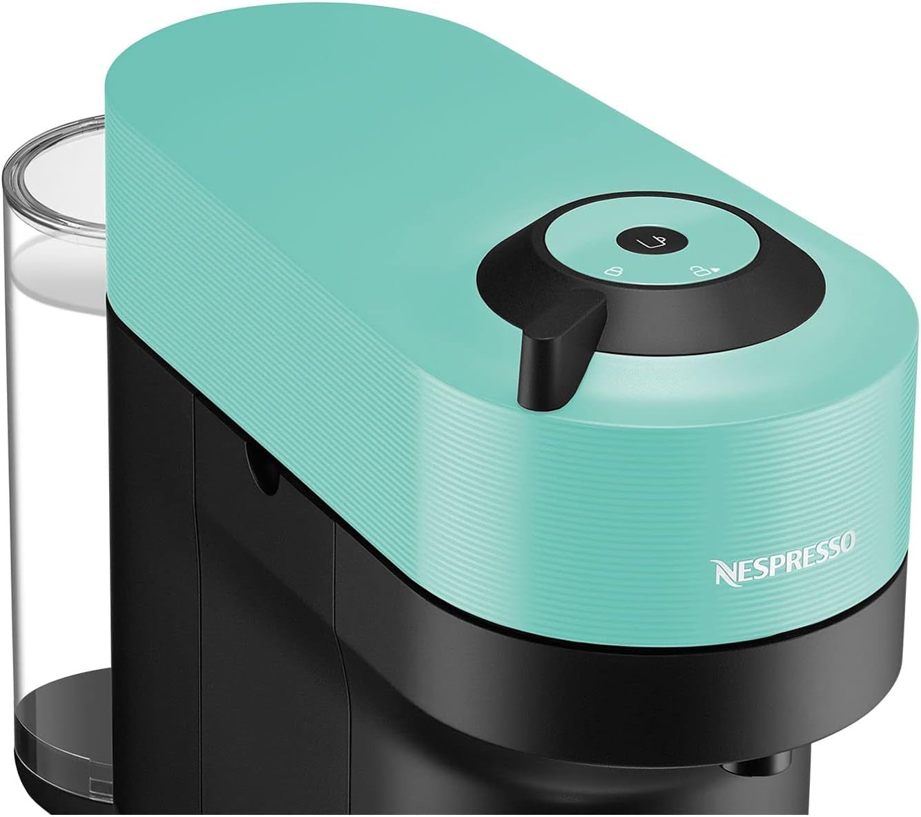Machine à expresso avec capsules Nespresso Krups Vertuo Pop, capacité : 560 ml, reconnaissance automatique des capsules, système One Touch, 4 tailles de tasse, temps de chauffe raccourci, durable, Aqua Mint, XN9204
