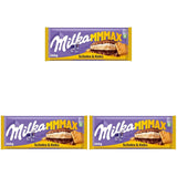 Milka Mmax Chocolat et Biscuits – Chocolat au lait alpin fourré à la crème de lait et morceaux de biscuits croustillants – 300g