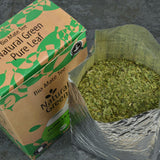 Delicatino - PURE LEAF vert naturel 500G, yerba mate biologique sans tige, frais et sans fumée, cultivé biologiquement, emballé sous vide pour une fraîcheur maximale