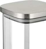 Lot de 3 bocaux de conservation Relaxdays avec couvercles, bocaux de conservation carrés de 600 ml, récipients en verre étanches, boîtes de conservation alimentaires transparentes/argentées Naty Shop