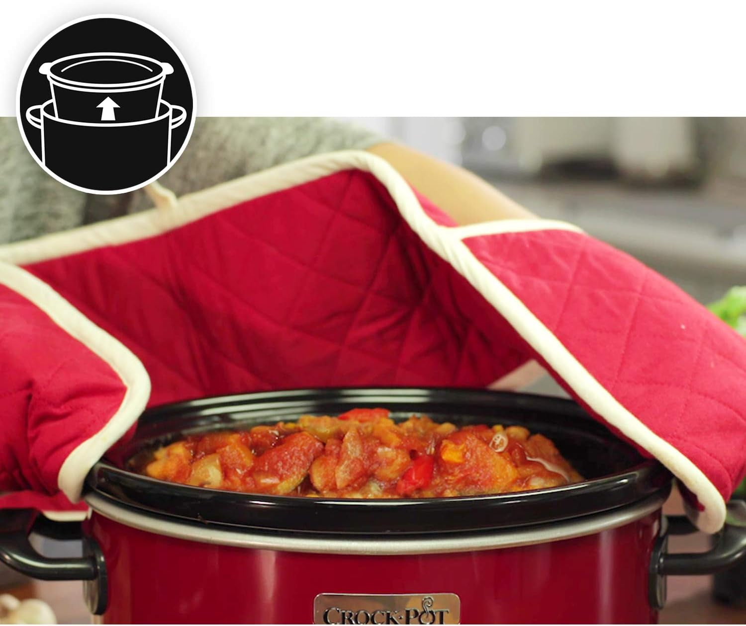 Mijoteuse Crock-Pot, 2 réglages de température + fonction maintien au chaud, 3,5 litres (3-4 personnes), rouge [SCV400RD] Mijoteuse Naty Shop