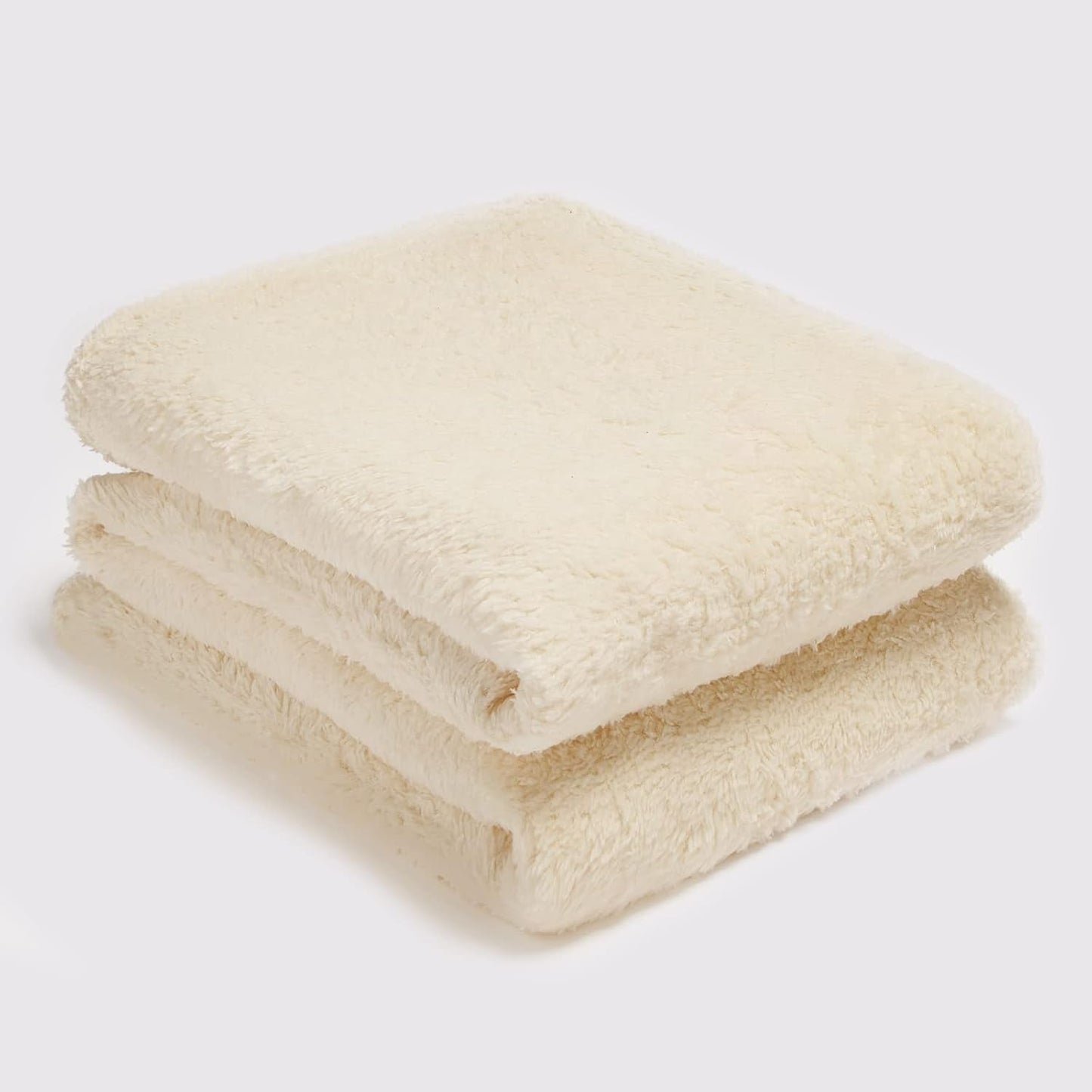 Brentford's Teddy Couverture polaire grande couverture de lit en peluche super douce et chaude pour canapé-lit noir - 150 x 200 cm Lits et couvertures Besuche den Brentfords-Store Crème 125 x 150 cm
