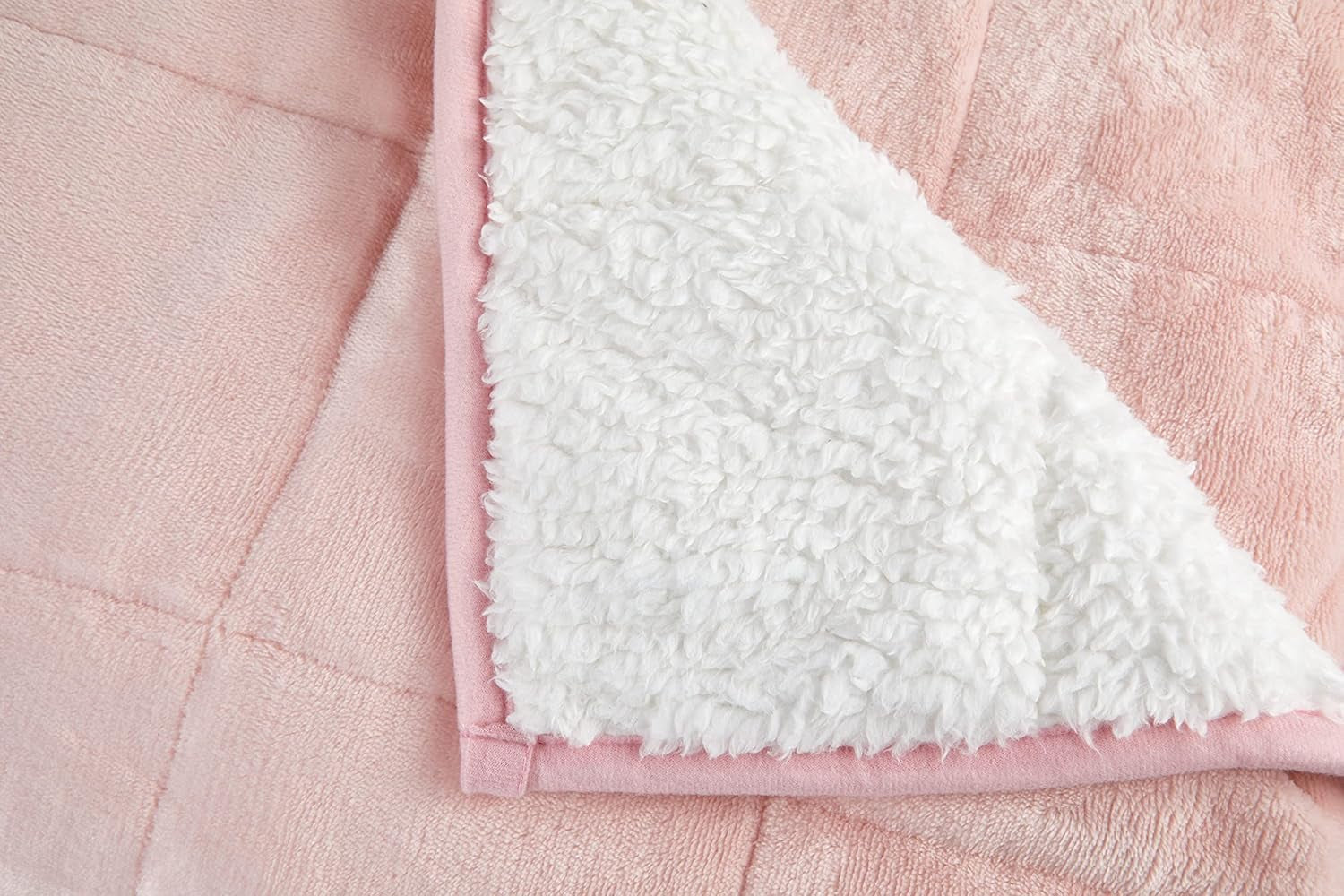 Couverture Sherpa lestée Emma Barclay, 127 x 152 cm, rose poudré Emma Barclay Lits et couvertures