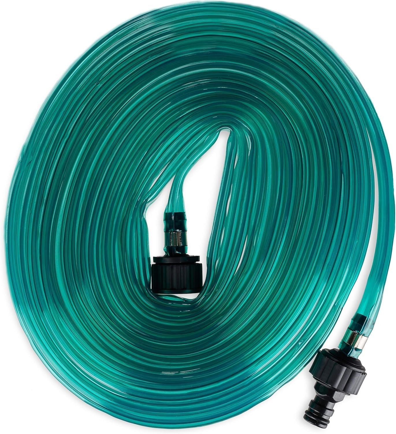 Tuyau d'arrosage Relaxdays Tuyau d'arrosage plat avec trous prêt à raccorder 8 mètres vert 1 pièce en plastique