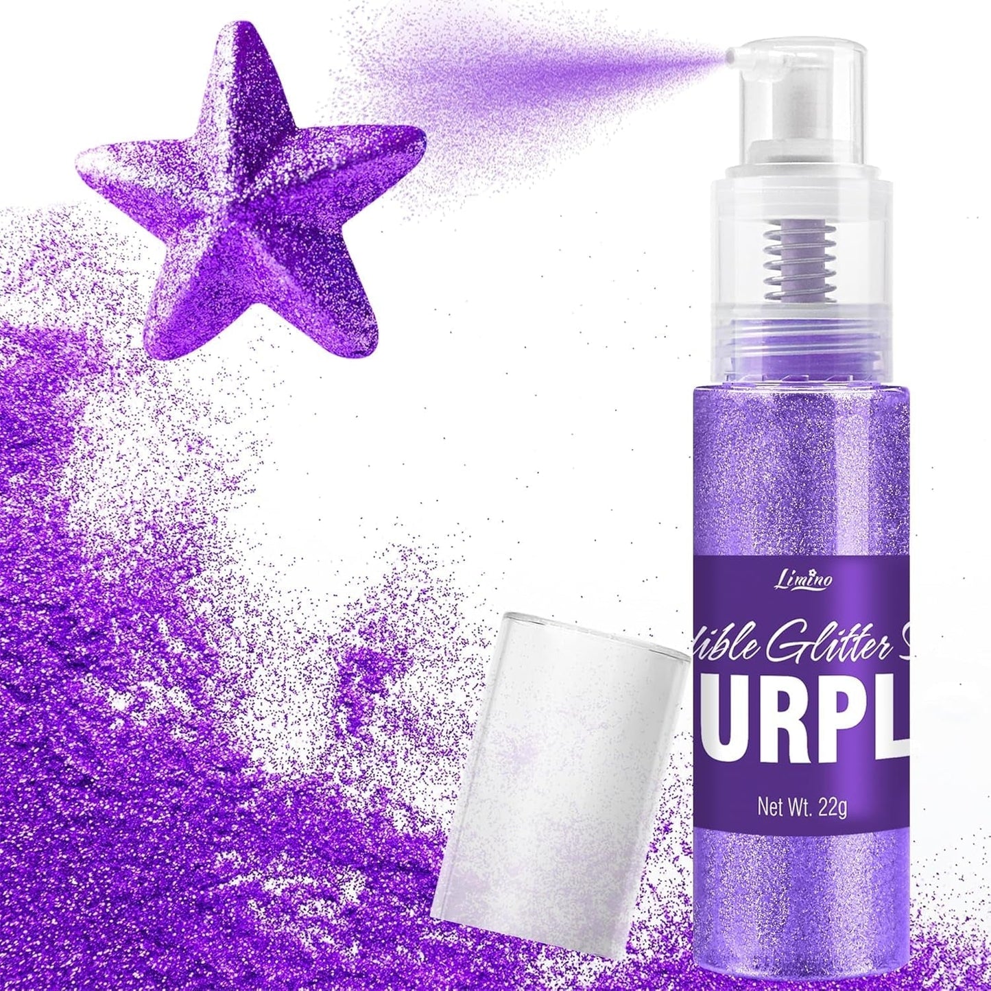 Spray de Paillettes Comestibles - 22G Paillettes Comestibles, Poudre de Paillettes Comestible pour Boissons, Décorations de Gâteaux, Macarons - Poudre de Paillettes Colorantes Alimentaires, Paillettes Comestibles pour Cocktails, Muffins (Rose)