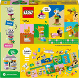 LEGO Classic Creative Animals, boîte avec des briques colorées, construisez des figurines d'animaux en briques comme un chien, un chat, un lapin, un hamster et un oiseau, jouet de construction pour garçons et filles à partir de 5 ans 11034 Jeux de construction Besuche den LEGO-Store