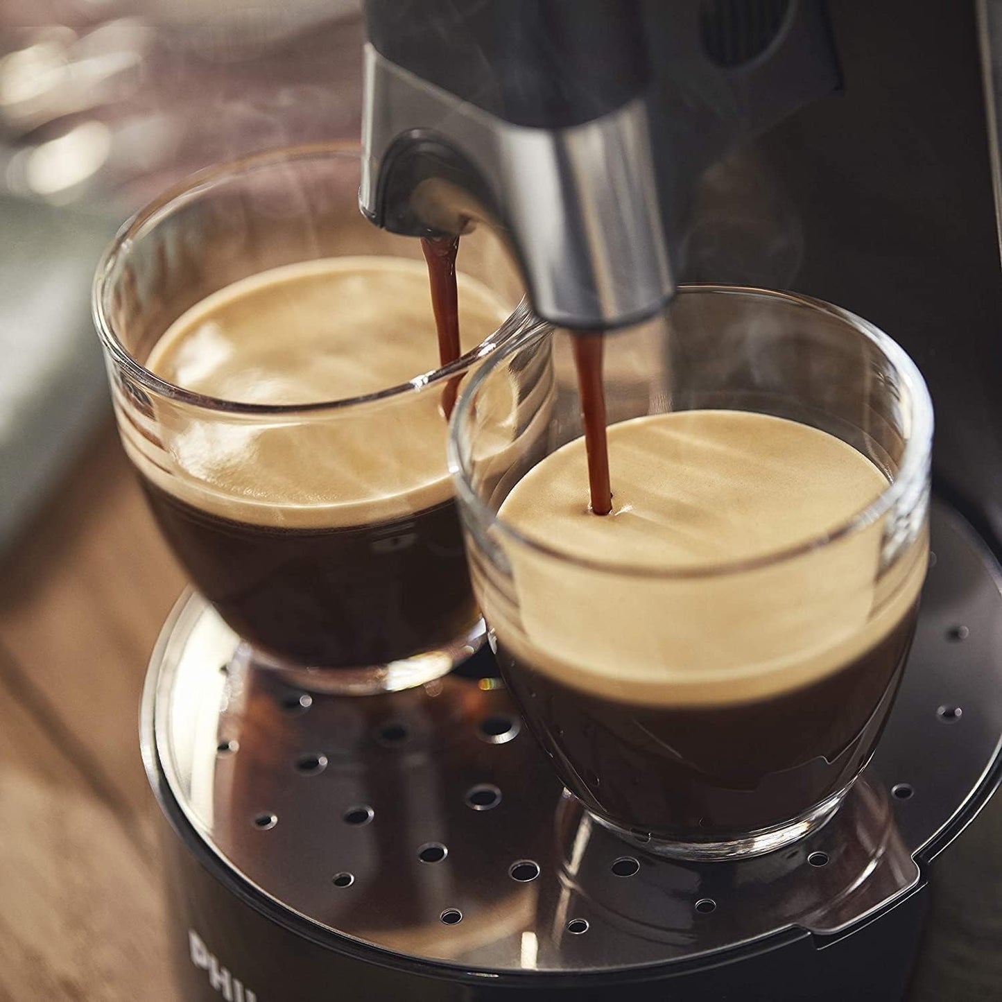 Machine à expresso à capsules PHILIPS Senseo Select avec sélection de l'intensité du café et fonction mémoire, en plastique recyclé, couleur : noir (CSA240/60)
