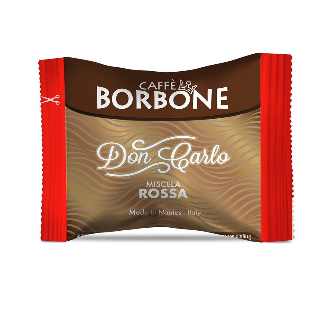 Caffè Borbone Kaffee Kapseln Don Carlo, Blue Mischung - 100 stück & Kaffee Kapseln Don Carlo, Rote Mischung - 100 stück - Compatible avec Kaffeemaschinen der Marke Lavazza®* A Modo Mio®*