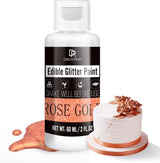 Paillettes liquides comestibles – 6 couleurs de colorant alimentaire à paillettes métalliques pour la décoration de gâteaux, la pâtisserie, les muffins – Poudre métallique à paillettes liquides comestibles pour biscuits, fondants, gâteaux