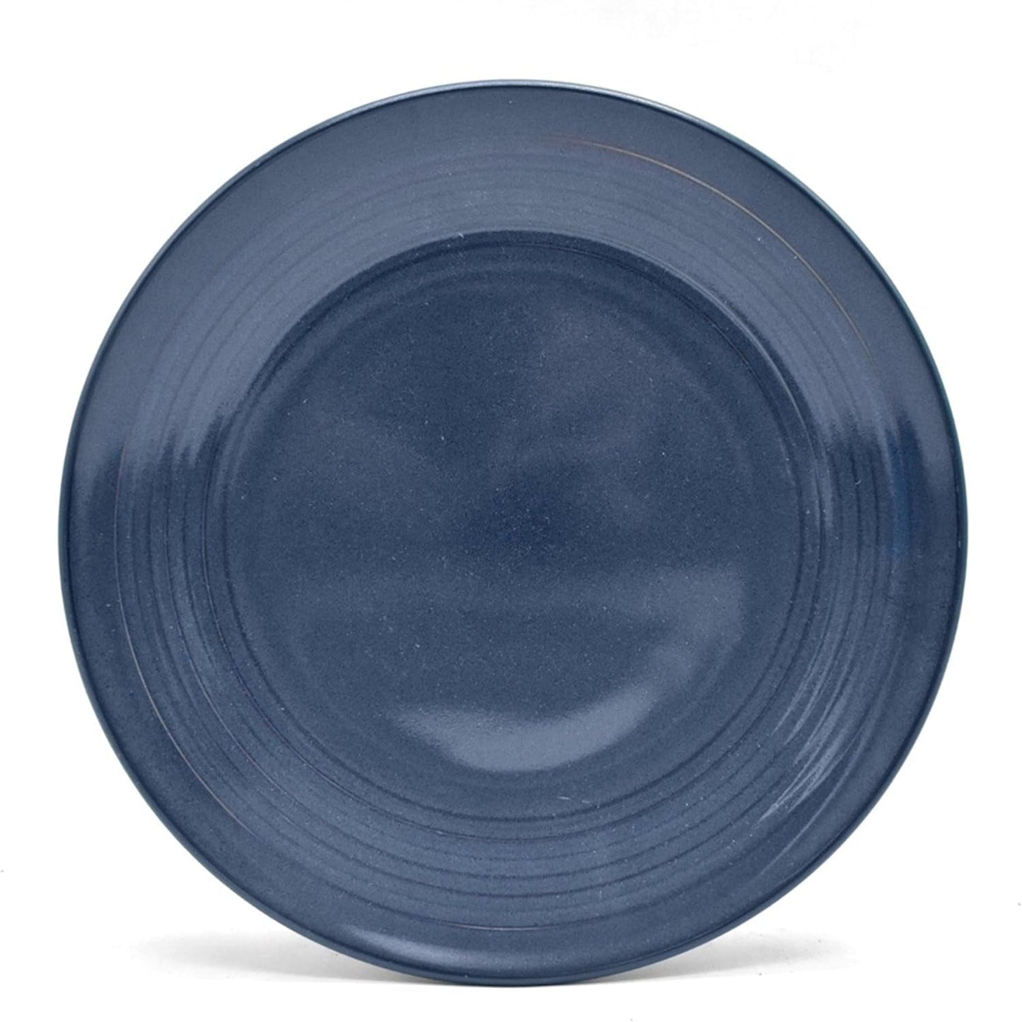 ECHTWERK "Alicia" Service de table combiné vintage 16 pièces, design moderne pour 4 personnes, service de table élégant en grès bleu foncé avec 4 assiettes, 4 assiettes latérales, 4 bols et 4 tasses à thé