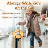Mewaii Oreiller de voyage double face pour adultes, oreiller cervical en mousse à mémoire de forme, oreiller de vol réversible avec capuche de chat, sangle réglable