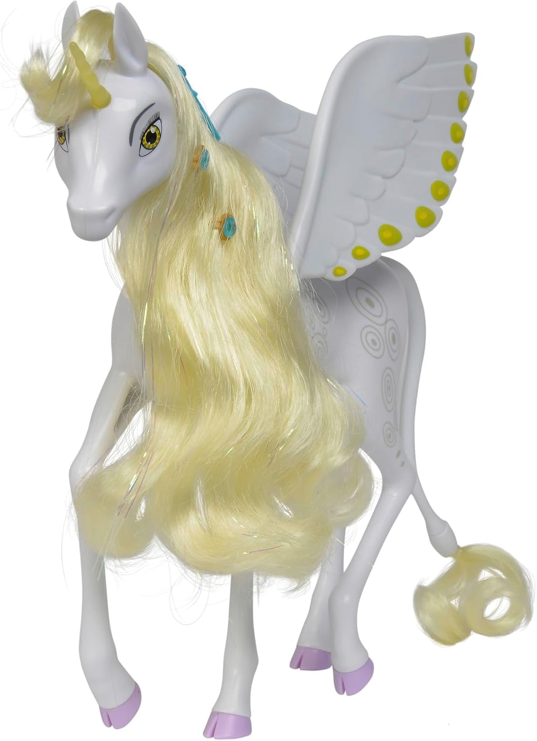 Simba 109480093 - Mia and Me Unicorn Onchao, avec ailes mobiles, pinces à cheveux, brosse coiffante, cheval jouet, poney, Centopia, à partir de 3 ans, rose