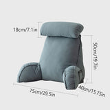 Oreiller de lecture avec accoudoirs, coussin de dossier de canapé, coussin de livre pour lit, avec rouleau de cou amovible, coussin de soutien de chaise pour se détendre, jouer, lire, regarder la télévision