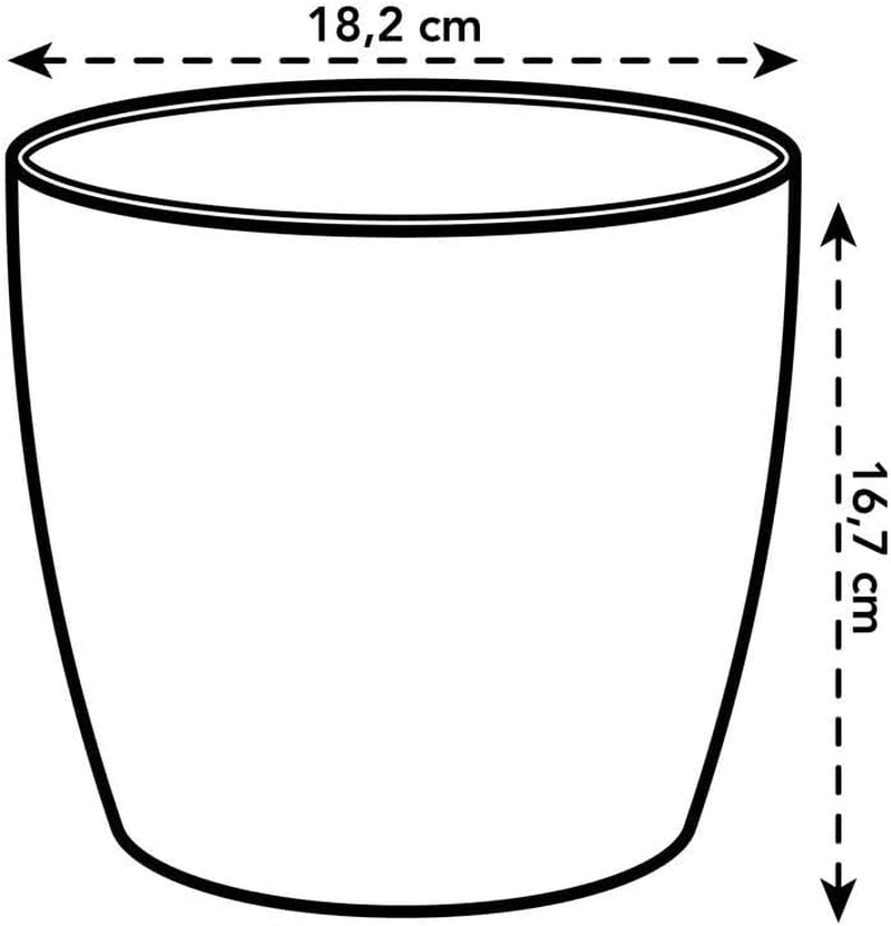 elho The Coffee Collection, pot d'intérieur rond, 18 cm, en marc de café et plastique recyclé - marron/marron expresso