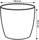 elho The Coffee Collection, pot d'intérieur rond, 18 cm, en marc de café et plastique recyclé - marron/marron expresso