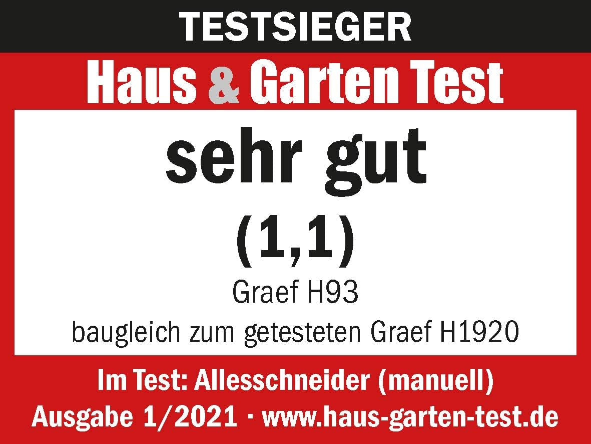 Trancheuse manuelle multifonctionnelle GRAEF Manuale H93, Rasnite rouge et Trancheuses Naty Shop