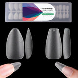 Lot de 504 faux ongles à couverture complète, 12 tailles, avec colle à ongles, ongles artificiels en acrylique avec boîte de rangement pour salons de manucure et bricolage à domicile (carré)