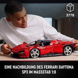 LEGO Technic Ferrari Daytona SP3 Kit de modèle à l'échelle 1:8, super voiture de sport rouge, modèle de voiture étendu, objet de collection, Ultimate Car Concept 42143 Jeux de construction Besuche an LEGO-Store