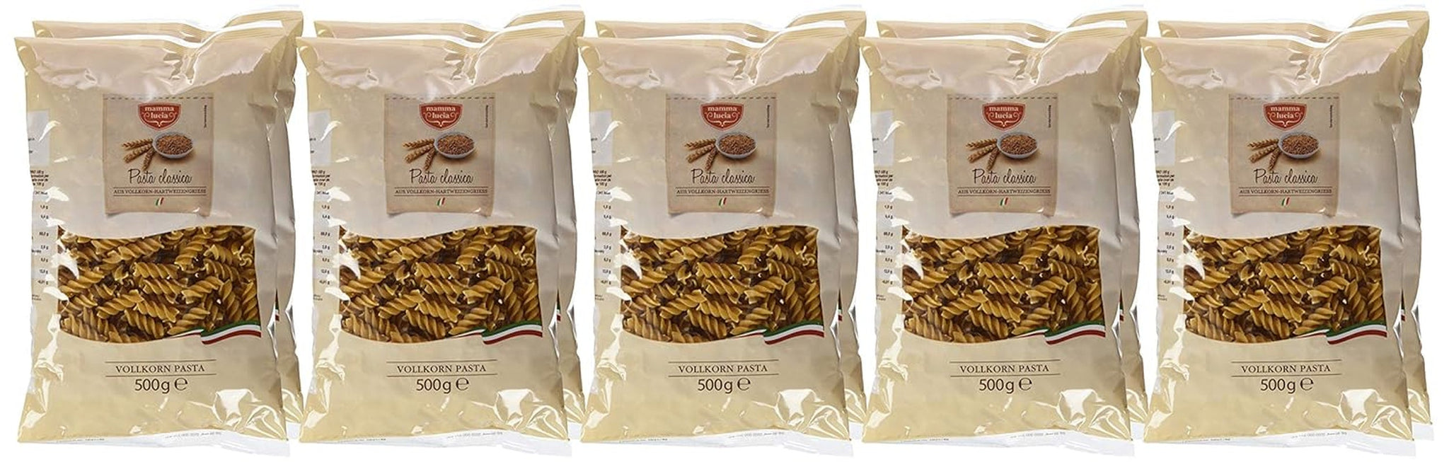 Spirales de pâtes complètes, paquet de 10 (10 x 500 g)