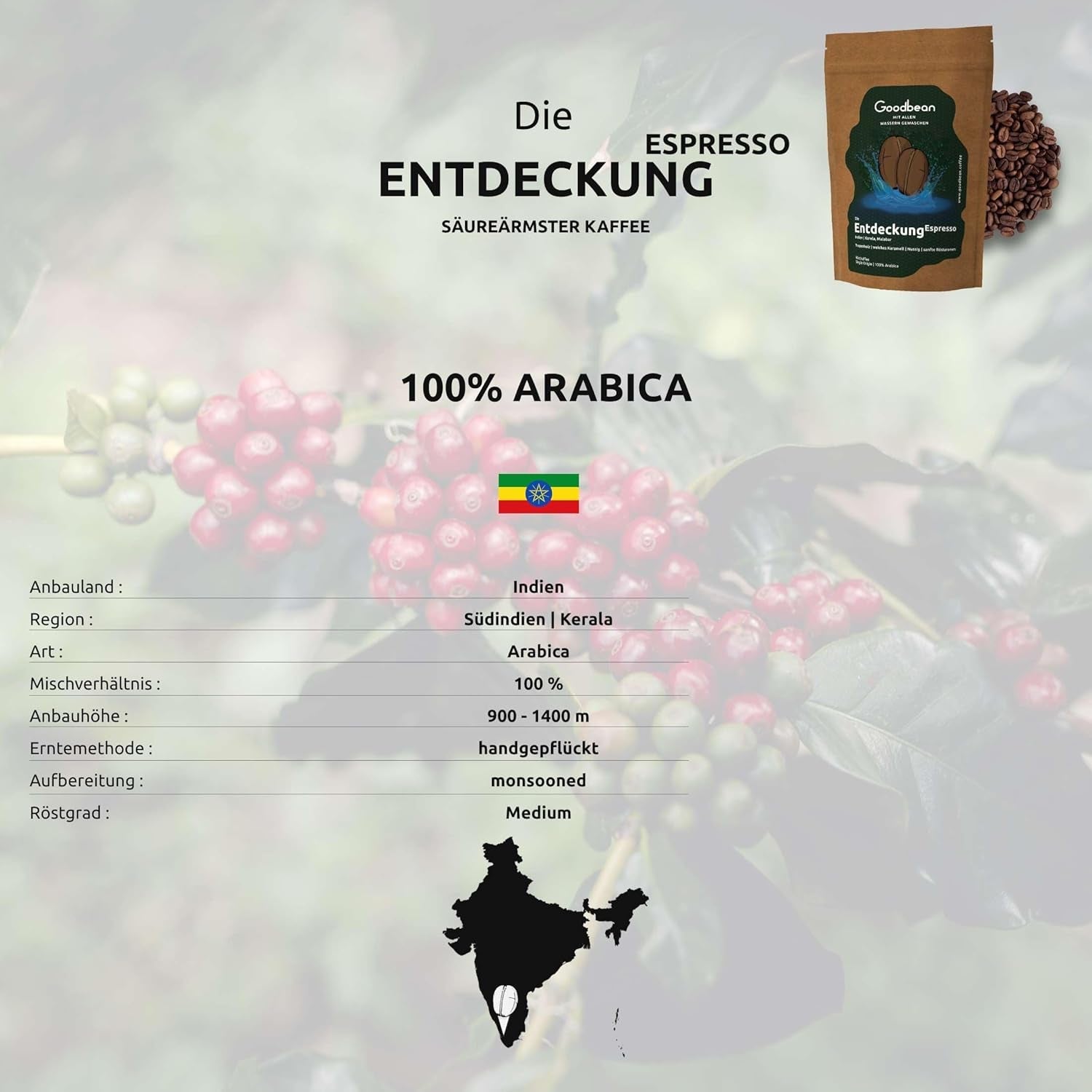 Découverte - Expresso | Café en grains 500g - 100% Arabica | pour machines entièrement automatiques/porte-filtre/espresso | Grains de café entiers | Grains de café frais