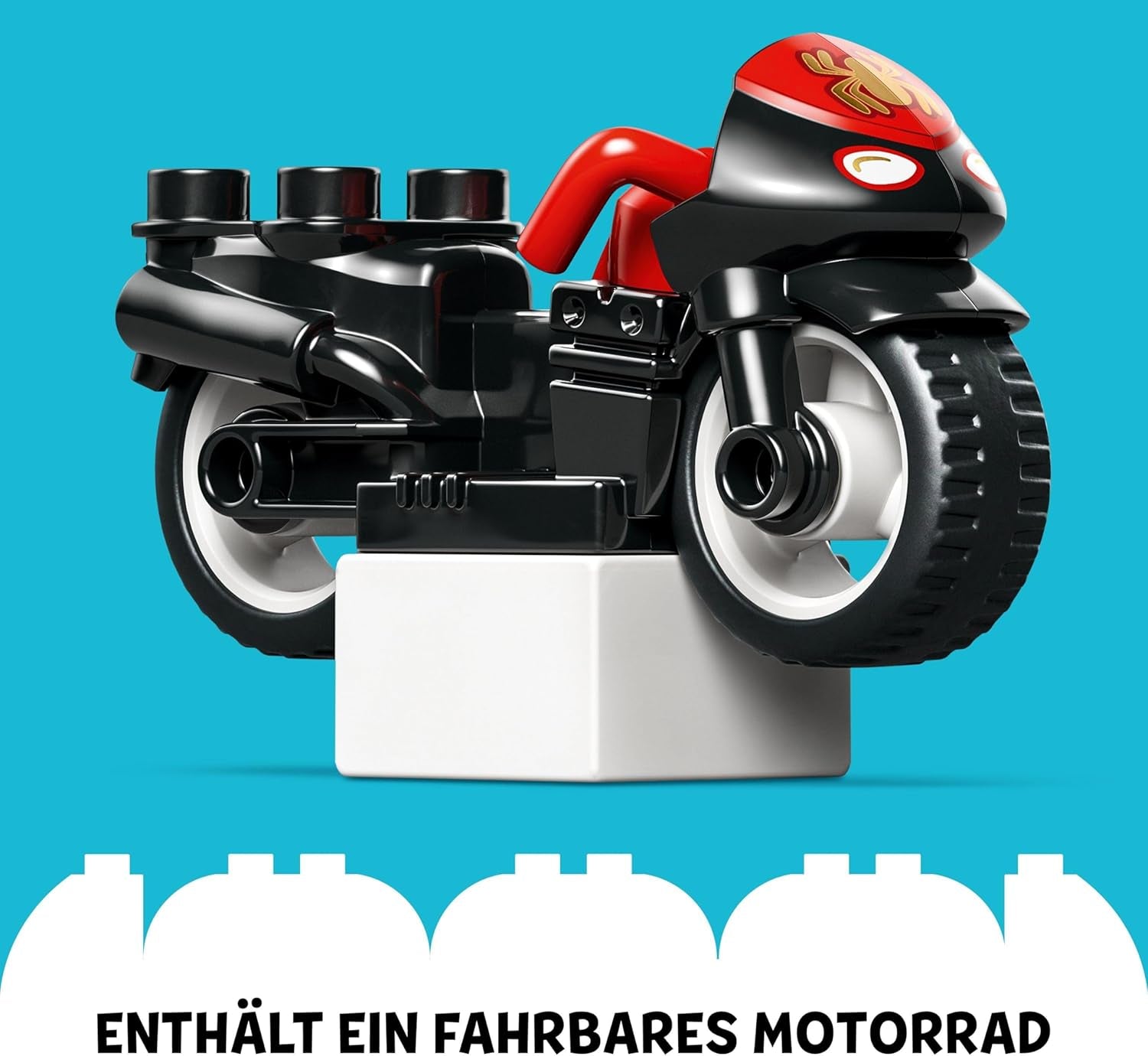 LEGO DUPLO Marvel Spins Motorcycle Adventure, Fantasy Playset for the TV series Spidey and his super friends, educational toy to build and rebuild for children aged 2 years and over 10424 Building sets Besuche den LEGO-Store